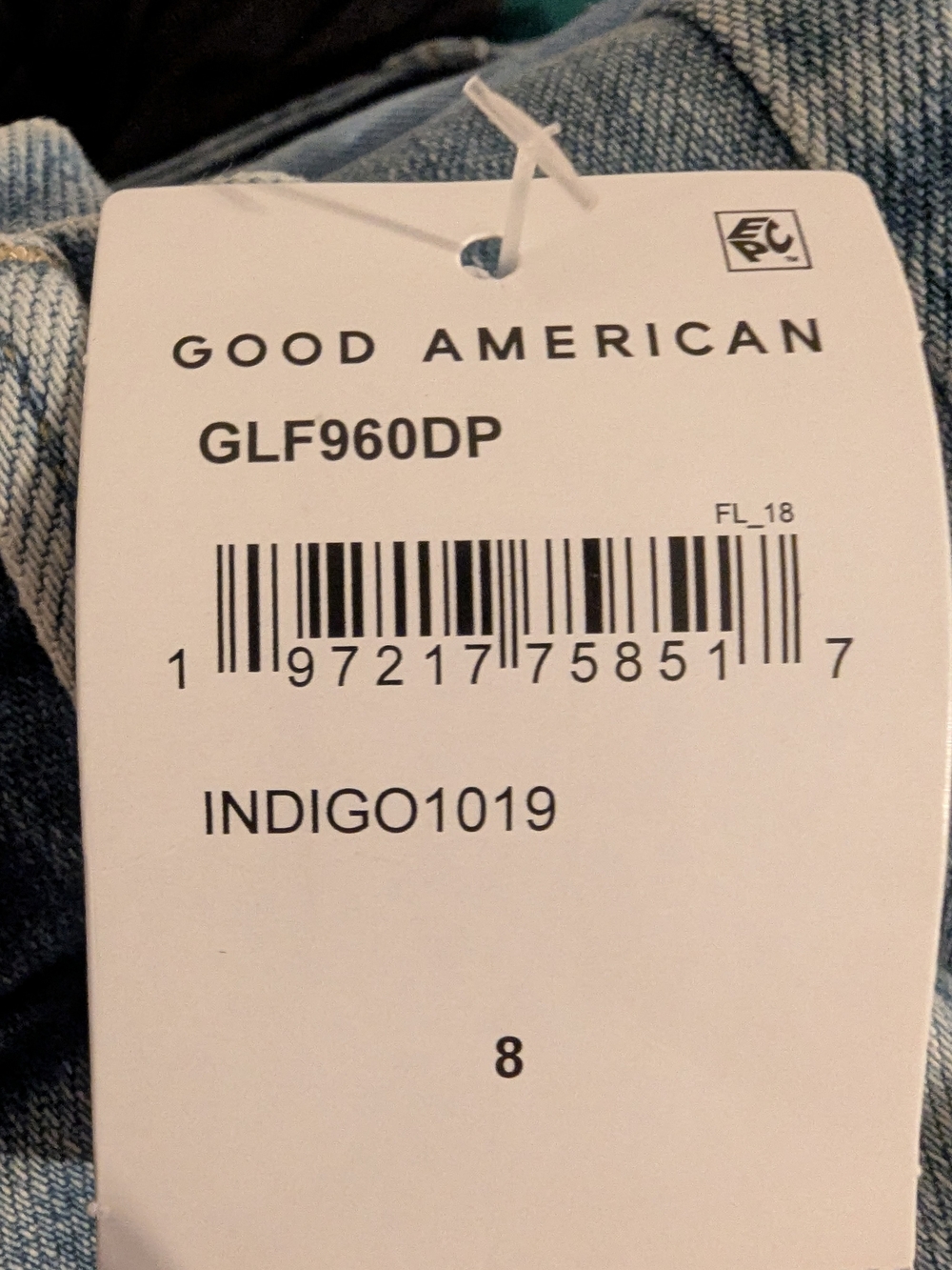 Good American Dolly Collection -Jolean Light Blue Flare Jeans - Picture 8 of 9